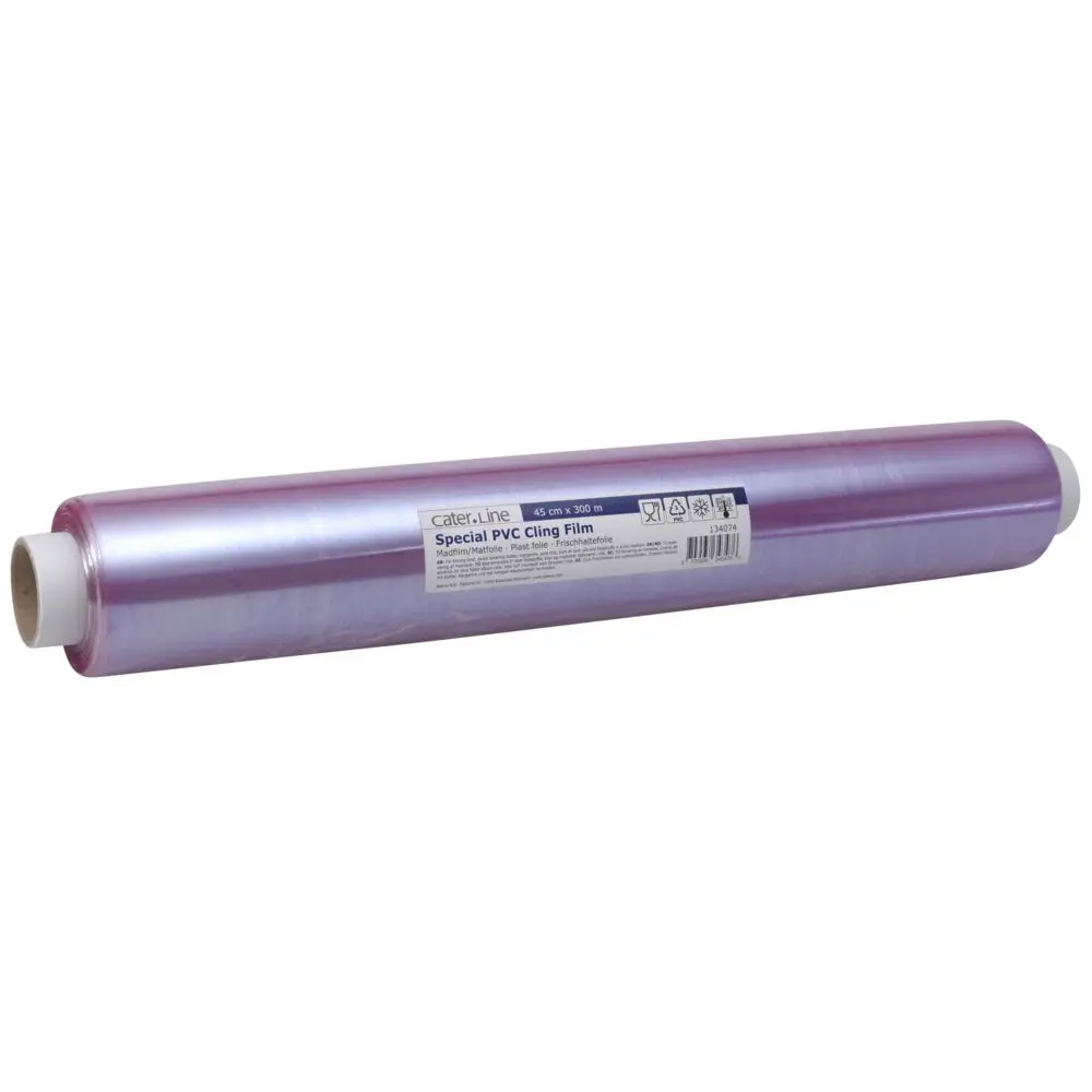 Madfilm, 300m x 44cm, lilla, PVC, varmebestandig, uperforeret (4rl/krt)