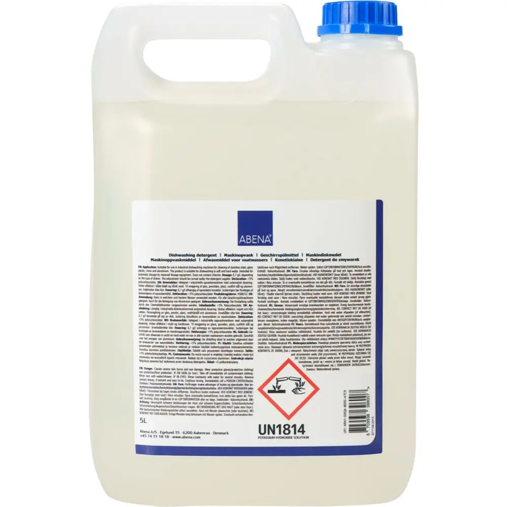 Maskinopvask, ABENA Puri-Line, 5 l, alusikker, uden klor, farve og parfume (2 stk)