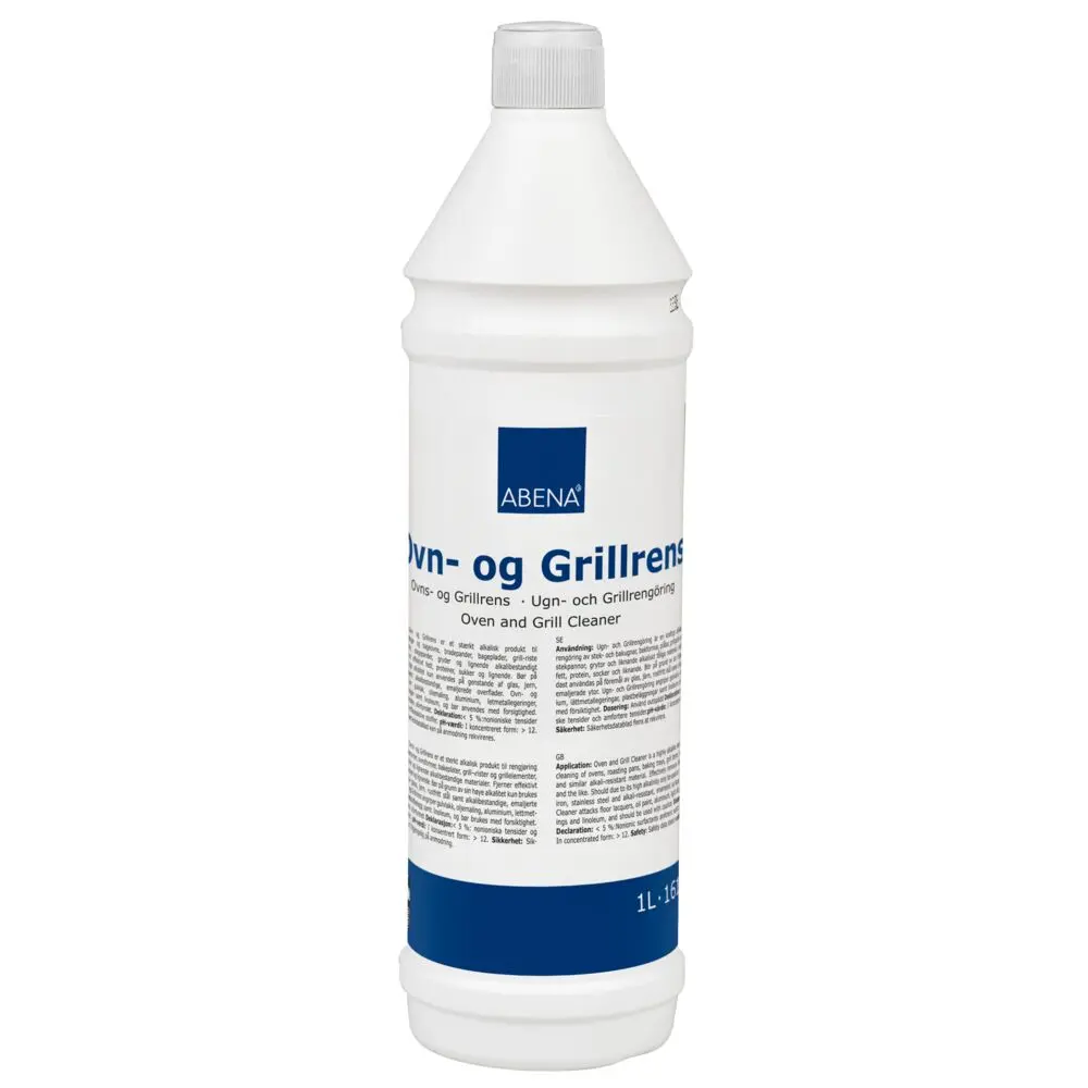 Ovn- og grillrengøring, ABENA, 1 l, klar-til-brug, uden farve og parfume (12 stk)