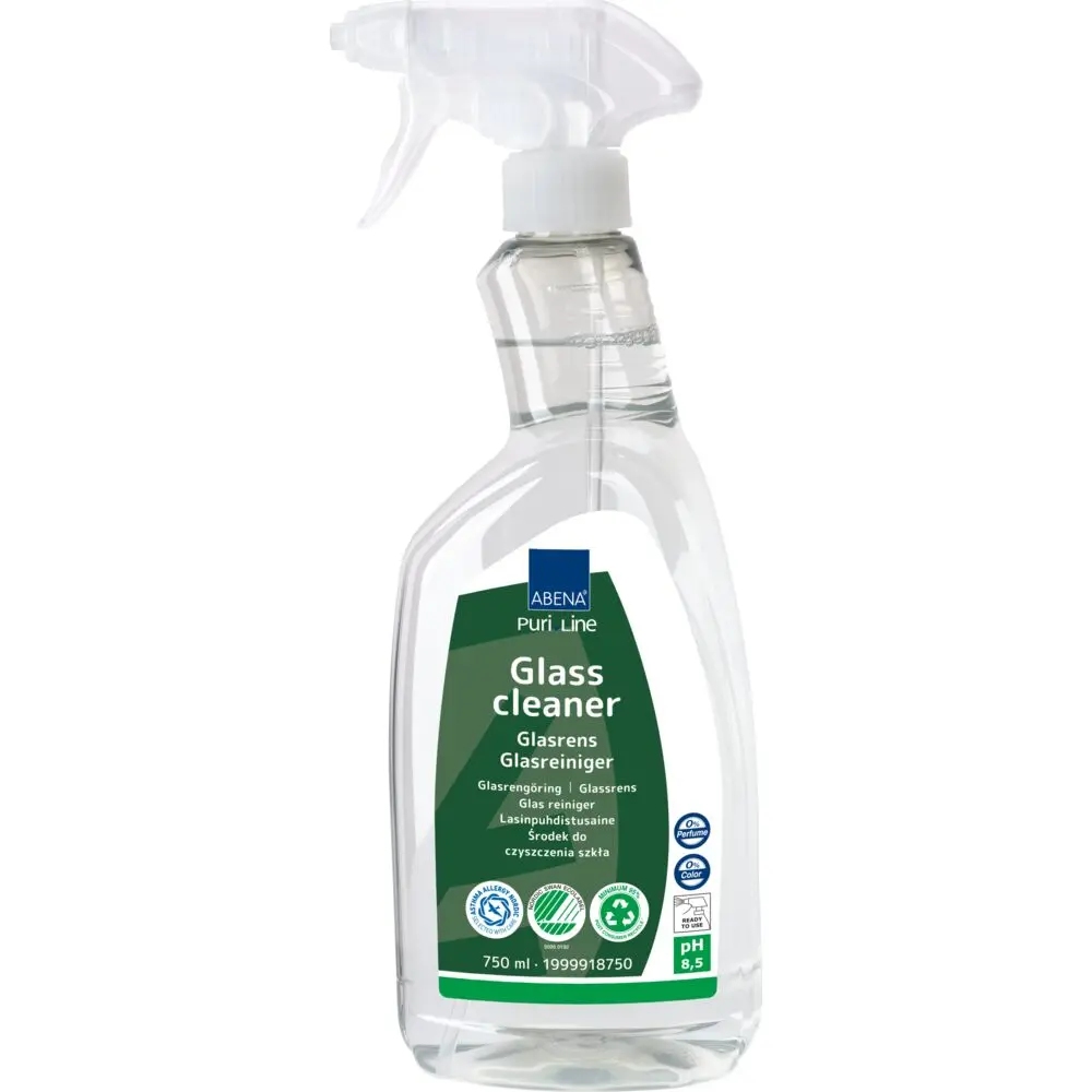 Glasrens, 750 ml, klar-til-brug, uden farve og parfume (8 stk)