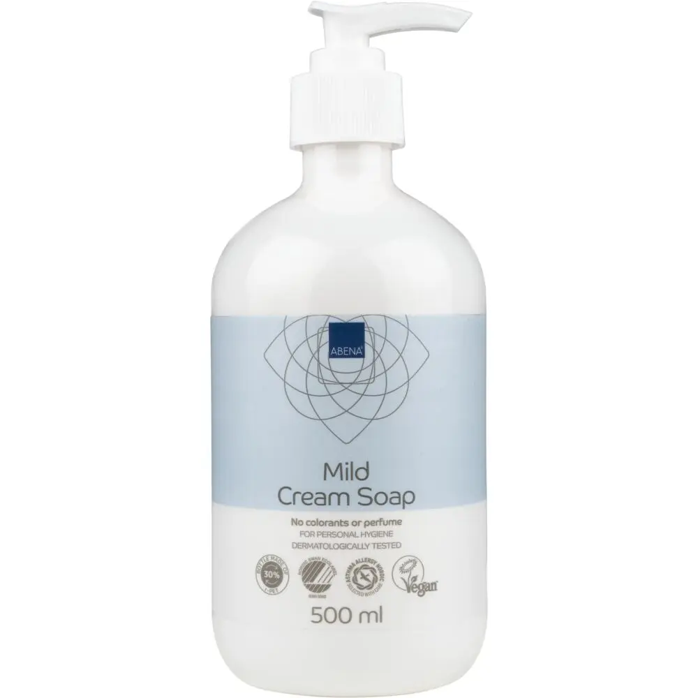 Mild Cremesæbe, ABENA, 500 ml, uden farve og parfume (6 stk)