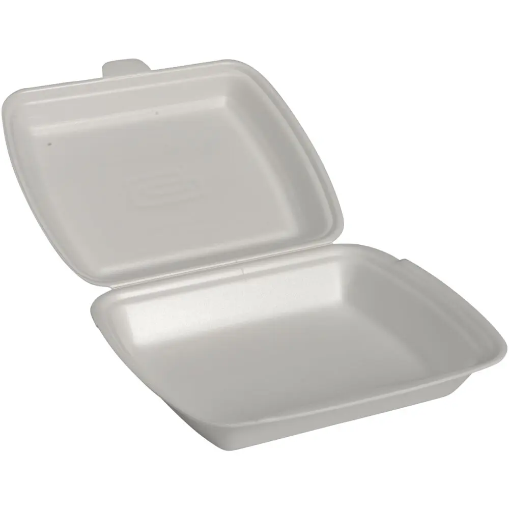 Termoboks, 24x20x7cm, 700 ml, hvid, XPS, 1-rums, med hængslet låg (250 stk)