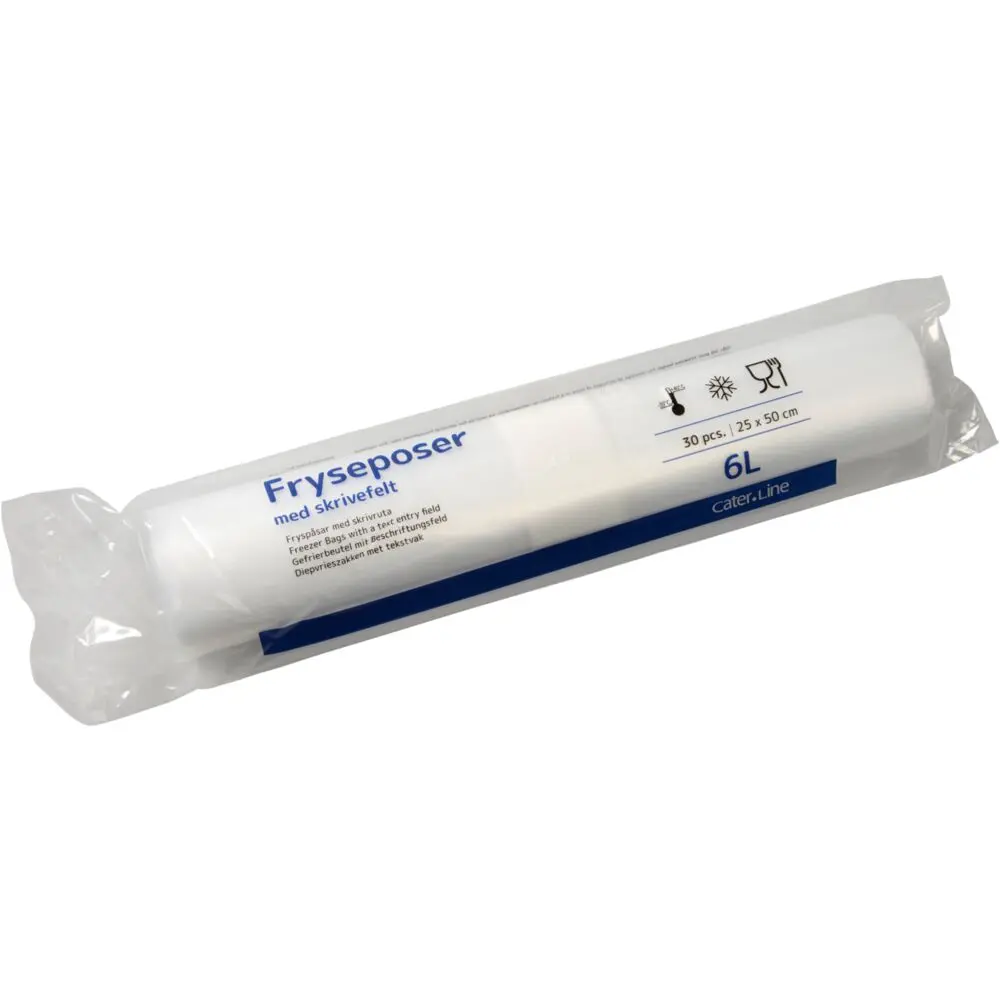 Frysepose, 6 l, klar, LDPE/LLDPE/virgin, 25x50cm (48 rl/krt)