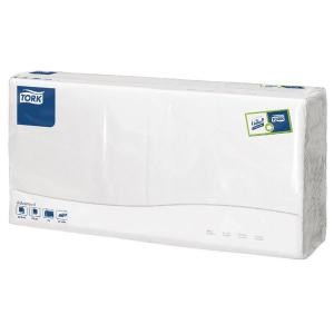 Frokostserviet, Tork Advanced, 2-lags, 1/4 fold, 33x33cm, hvid, nyfiber (2000 stk)