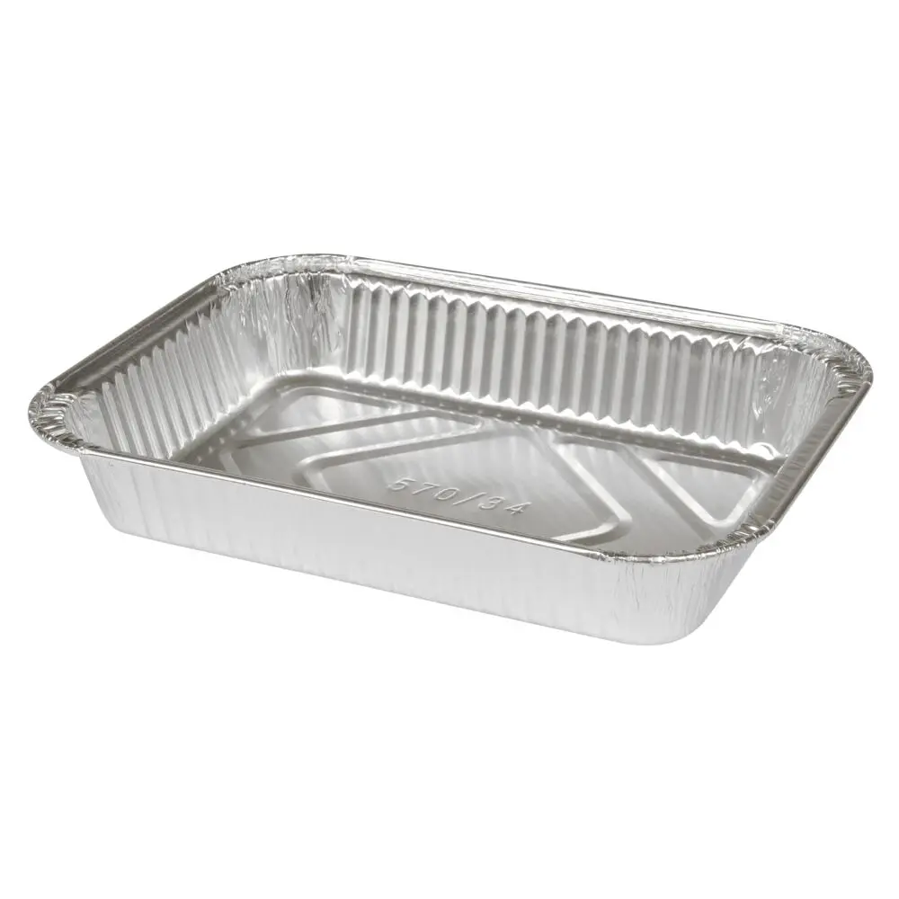 Aluminiumsbakke, 19,1x13,9x3,2cm, 610 ml, aluminium, rektangulær (480 stk)