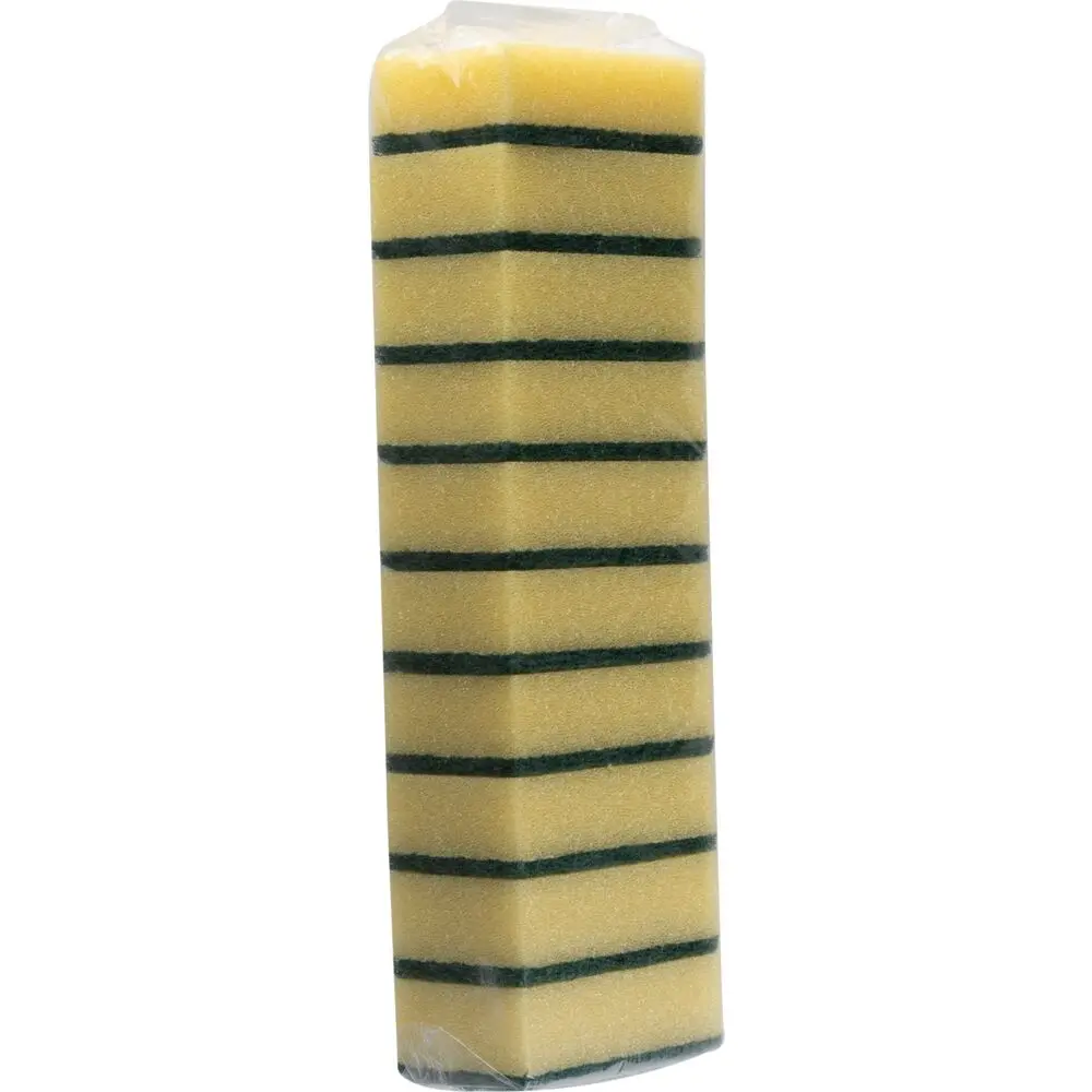 Skuresvamp, 9x5,5x2,8cm, grøn, polyester/polyether, grov skureeffekt (500 stk)