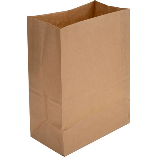 Klodsbundspose, 22x12,5x29cm, 9 l, brun, papir, uden hank, med sidefals (400 stk)