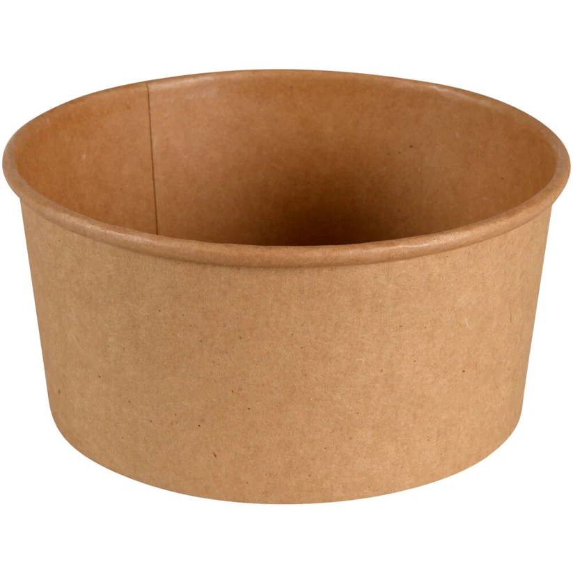 Skål, 8cm, Ø14,5cm, 950 ml, brun, pap/PE, 32 oz (300 stk)