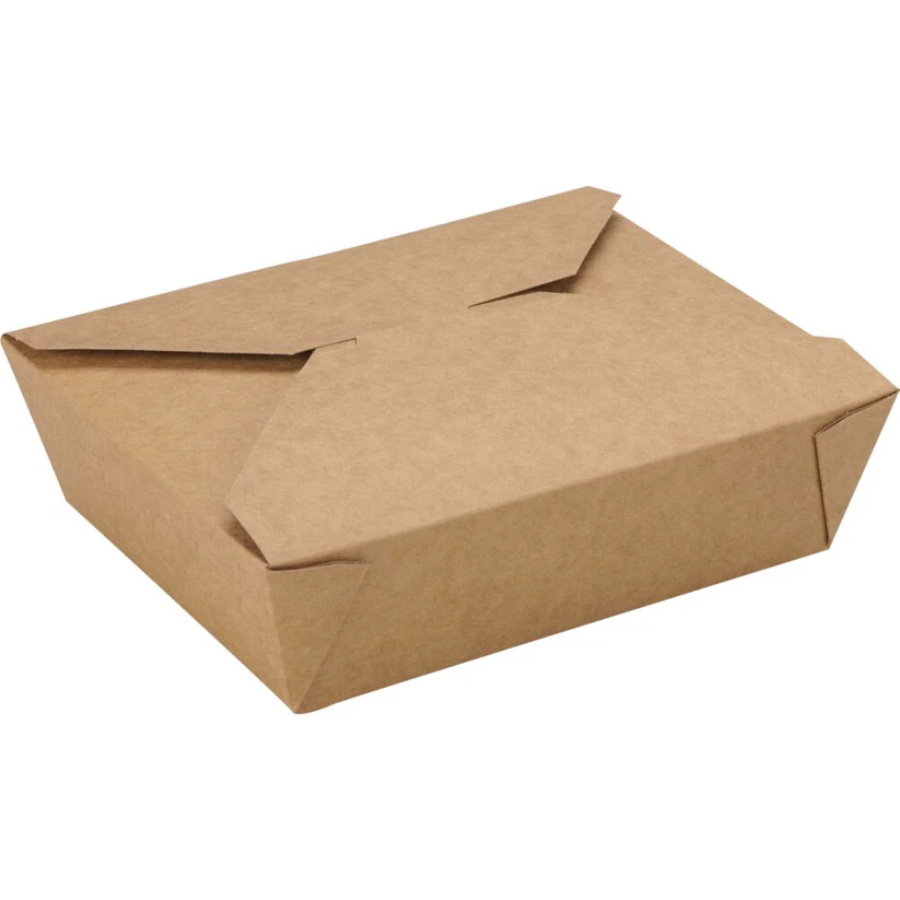Takeaway boks, 15x12x4,8cm, 1100 ml, brun, kraft/PE (300 stk)