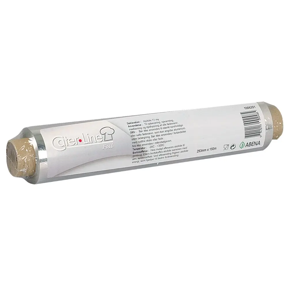 Alufolie, 150m x 29cm, sølv, i PE-folie (4rl/krt)