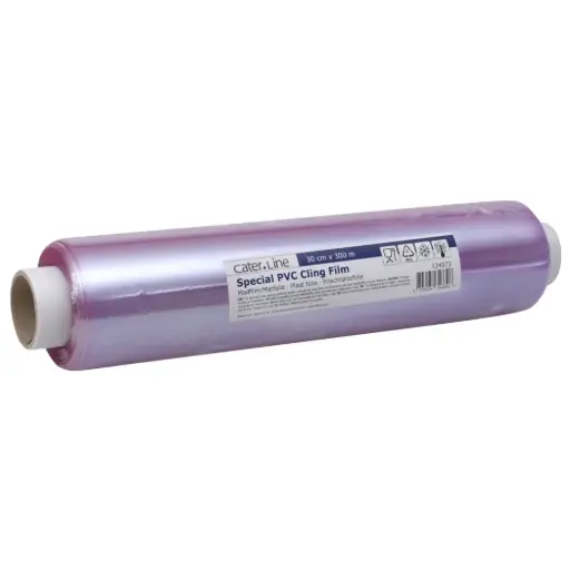 [13407303] Madfilm, 300m x 29cm, lilla, PVC, varmebestandig, uperforeret (4rl/krt)