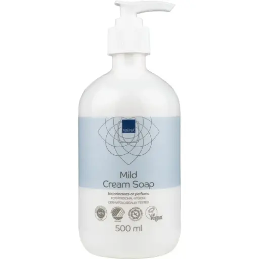 [776607] Mild Cremesæbe, ABENA, 500 ml, uden farve og parfume (6 stk)