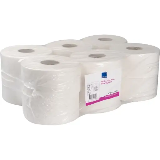 [1999918663] Jumborulle, Care-Ness Classic, 3-lags, Mini, 150m x 9,2cm, Ø18,5cm, hvid, blandingsfibre (12 rl/krt)
