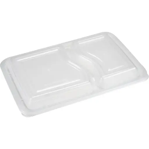 [1999916769] Låg til take-away bakke 2- rums, 22,3x15,3x1,5cm, klar, PP (400 stk)