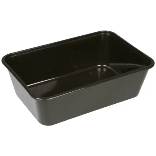 [132491] Plastbakke, 750 ml, sort, PP (500 stk)