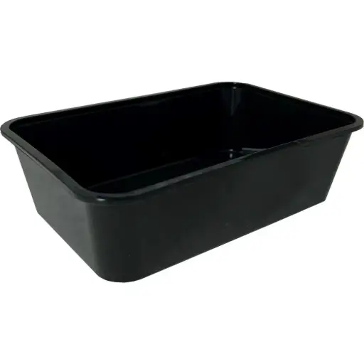 [132488] Plastbakke, 650 ml, sort, PP (500 stk)
