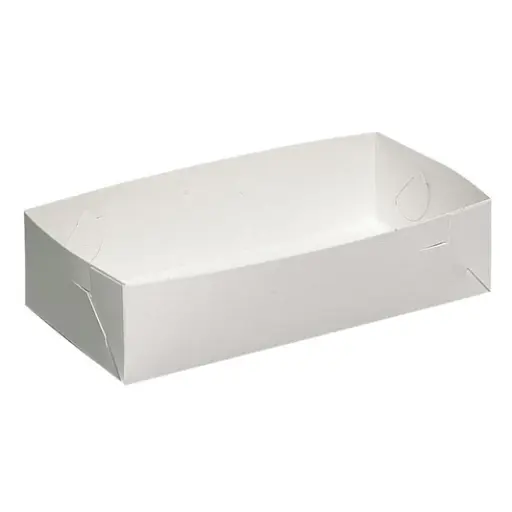 [16111] Kageæske, 29x19x5cm, hvid, karton, nr. 4, falseæskekarton (250 stk)